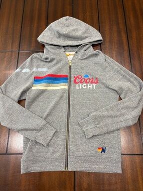 Aviator Nation Grey Hoodie - Coors Light Collab *RARE*